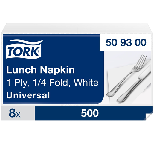 Tork lunch white napkin 1-ply 1/4-fold 32,5cm 500pcs