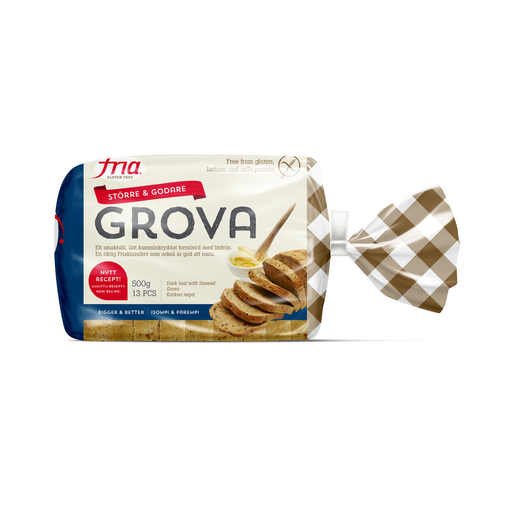 Fria Grova bröd 500g glutenfri fryst skivad