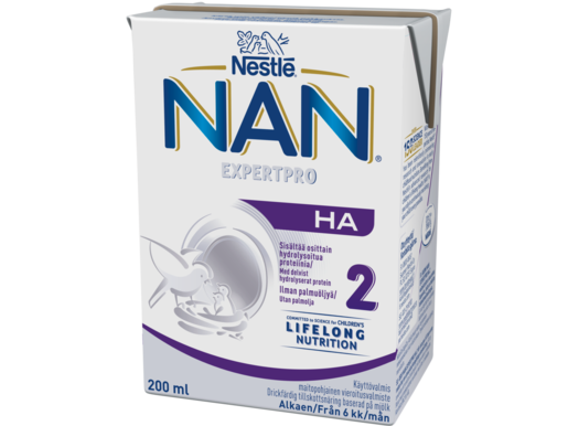 Nestlé Nan HA 2 mjölkbaserad drickfärdig tillskottsnäring 200ml