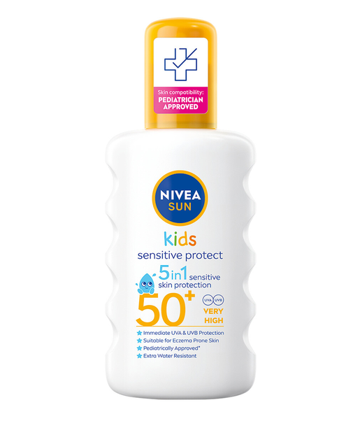 Nivea Sun Kids Sensitive Protect & Play Sun Spray SK50+ -aurinkosuoja 200ml