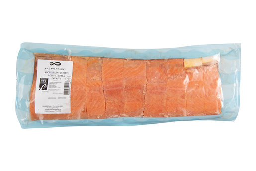 Kalavapriikki ASC surface smoked salmon fillet piece 10x170g ca1,7kg frozen