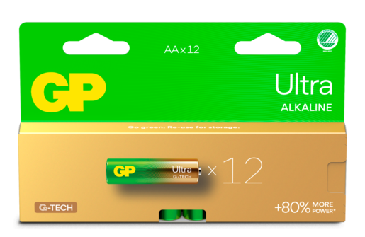 GP Ultra Alkaline batteri AA15AU/LR6 12st