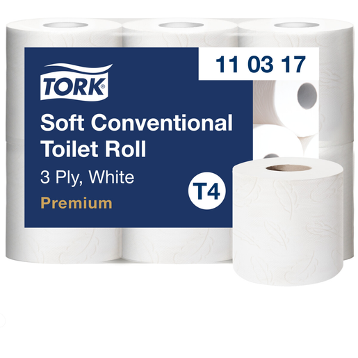 Tork Soft vit toaletpapperrulle T4 6x35m