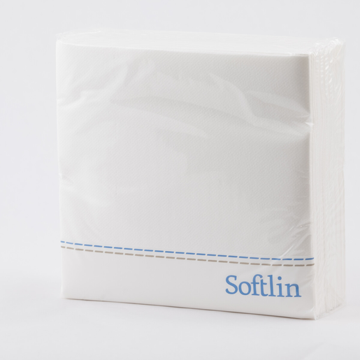 Softlin Classic vit servett 39cm 1-lag 1/4 50st