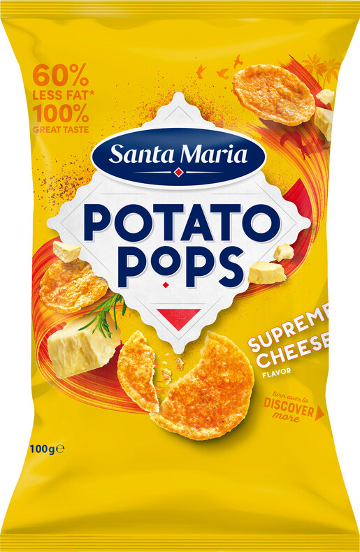 Santa Maria Supreme Cheese Potato Pops sipsi 100g