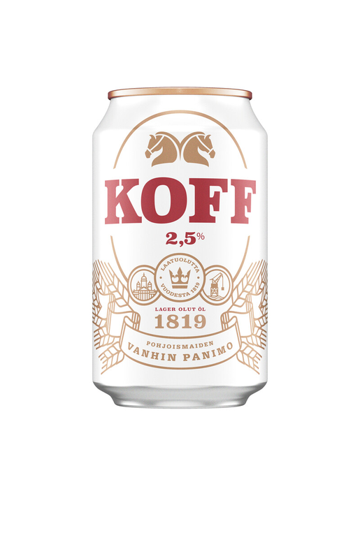 Koff Gluteinfree Lager beer 2,5% 0,33 L can