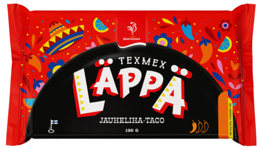 Saarioinen texmex läppä jauheliha-taco välipalapizza 130g