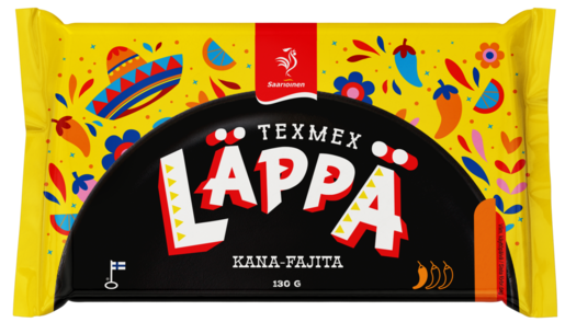 Saarioinen texmex läppä kana-fajita välipalapizza 130g