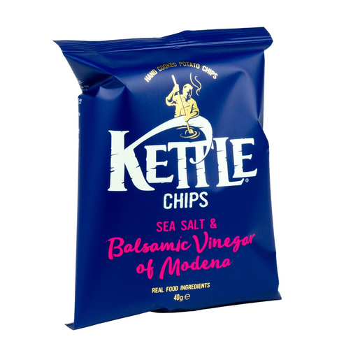 Kettle Chips Sea Salt & Balsamic Vinegar perunalastut 40g