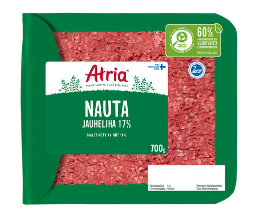 Atria Malet Kött av Nöt 17% 700g