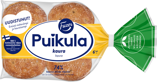 Fazer Puikula Kaura oat bread 6pcs 365g