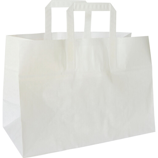 Duni white 15l take away paper bag 360x170x250mm 200pcs