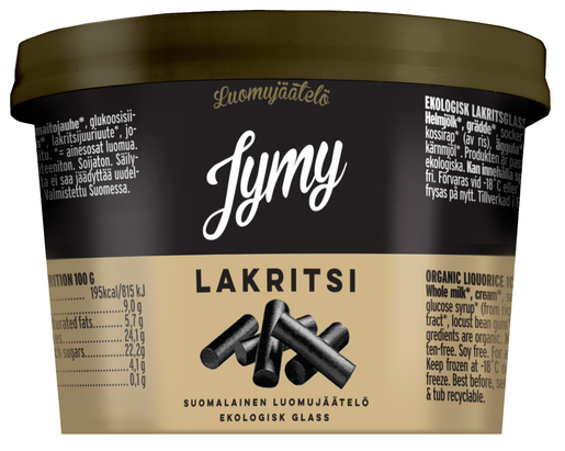 Jymy Organic ice cream Licorice 75ml