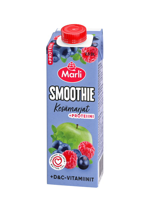 Marli Sommarbärs smoothie +D&C -vitaminer och protein 2,5 dl
