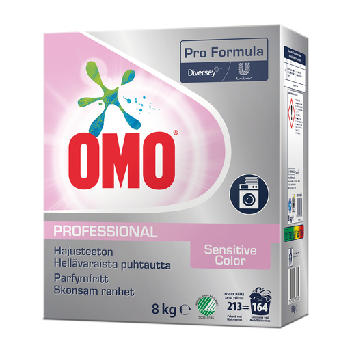 Omo Professional Sensitive Color Parfym Free concentrated fabric wash powder 8kg