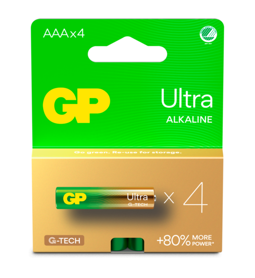 GP Ultra Alkaline batteri AAA24AU/LR03 4st