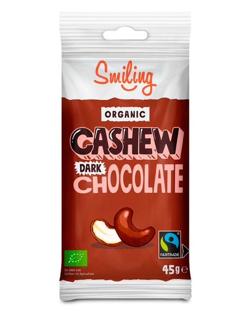 Smiling luomu tumma suklaa cashewpähkinä 45g