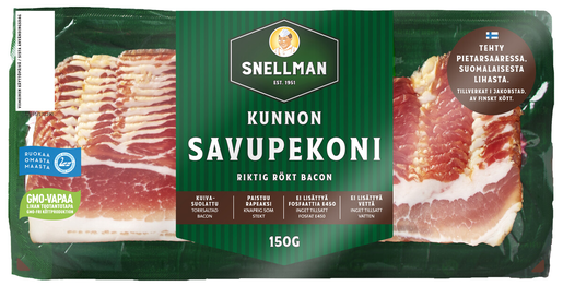 Snellman Riktig rökt bacon 150g