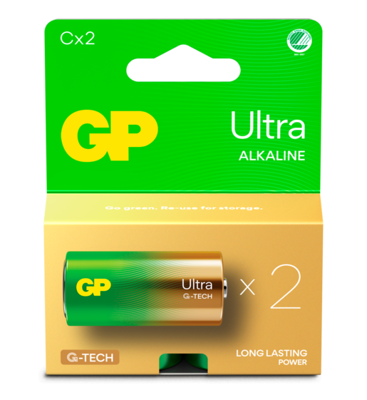 GP Ultra Alkaline battery C 14AU/LR14 2pcs