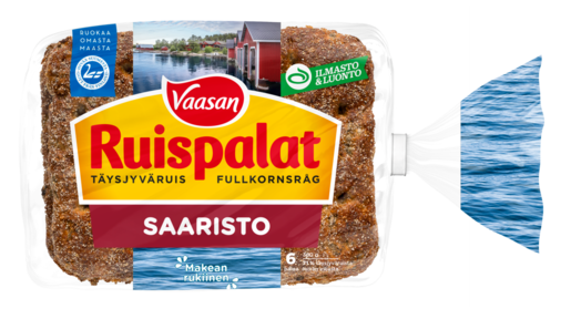 Vaasan Ruispalat Saaristo wholegrain rye bread 6pcs 360g