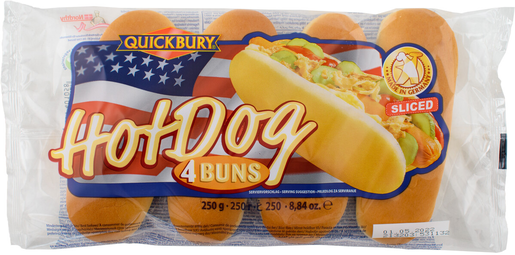 Quickbury hot dog korvbröd 4st 250g