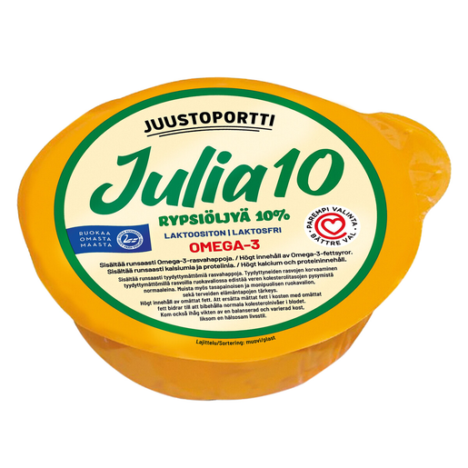 Juustoportti Julia 10% rypsiöljyvalmiste 410g laktoositon