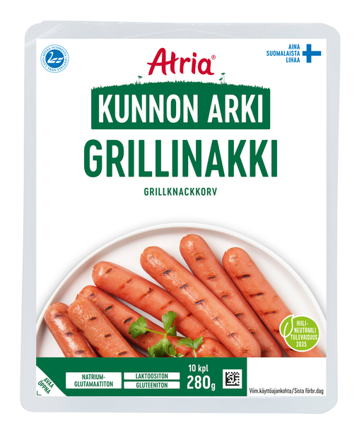 Atria Kunnon Arki grill Frankfurter 280g