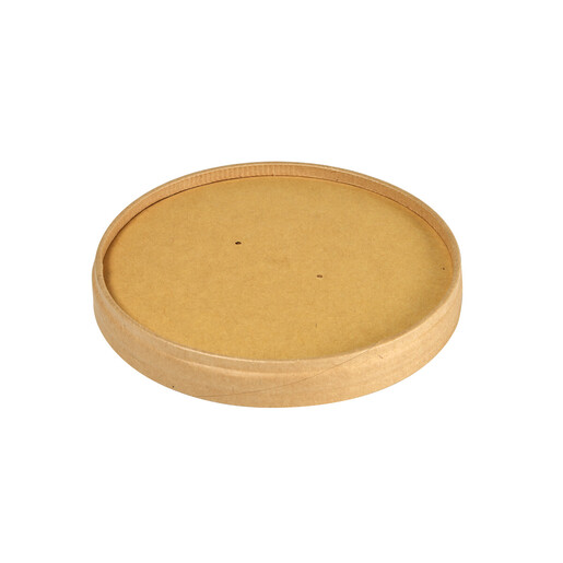 Biopak Ronda Slim cardboard/PLA lid brown 117mm 25pcs for bowls 196028-196031/197183-197186