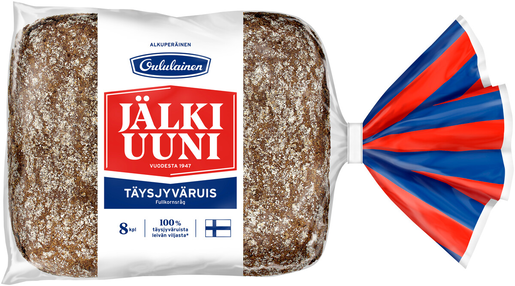 Oululainen Jälkiuunipala whole grain rye bread  8pcs 480g