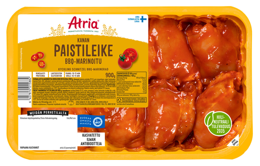 Atria BBQ-marinerad kyckling schnitzel 900g