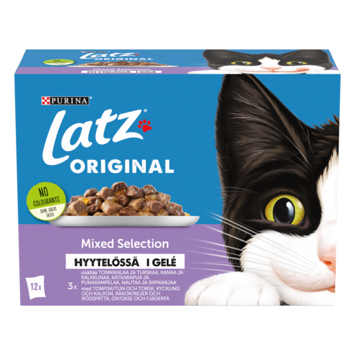 Latz Original mixed cat food assortment in jelly 12x85g 4 variant