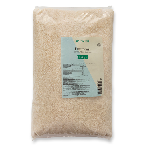 Metro round grain rice 10kg