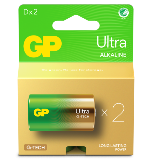 GP Ultra Alkaline battery D13AU/LR20 2pcs
