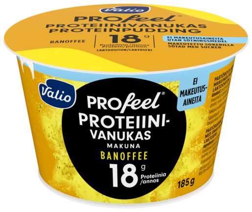 Valio PROfeel banoffee proteinpudding 185g utan sötningsmedel, laktosfri