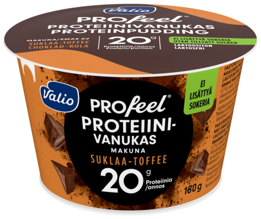 Valio PROfeel chocolate-toffee protein pudding 180g lactose free