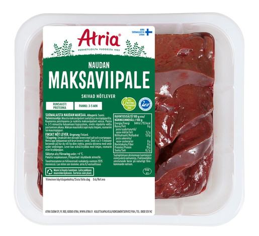 Atria beef liver slices ca400g