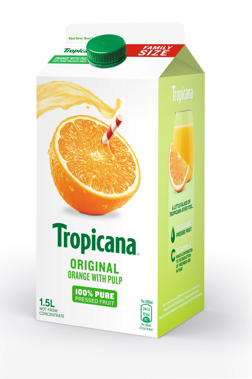 Tropicana orange juice with bits 1,5l