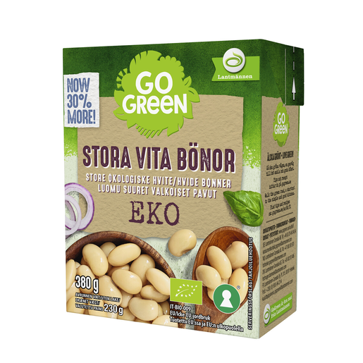 GoGreen organic big white beans 380g