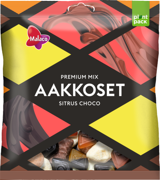 Malaco Aakkoset Sitrus Choco confectionery mix 280g