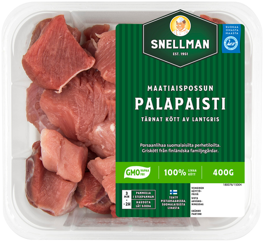 Snellman pork meat in dices 400g