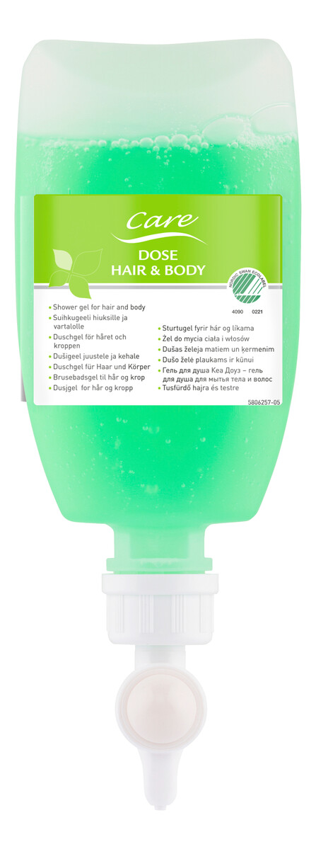 Kiilto Care Dose 400ml Hair&Body dispenser suihkugeeli hiuksille ja vartalolle