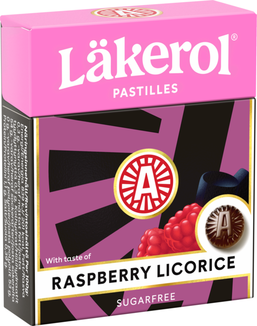 Läkerol classic raspberry licorice pastill 25g