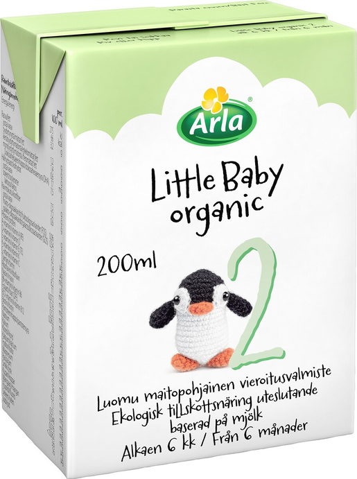Arla Little Baby  2 200ml ekologisk UHT mjölkbaserad tillskottsnäring drickfärdig