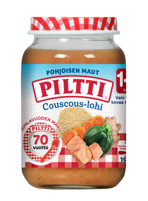 Piltti 190g northern flavors couscous and salomon baby food 1-3y