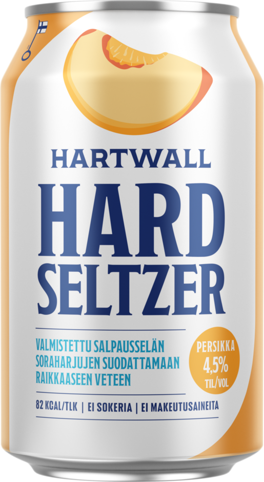 Hartwall hard seltzer peach 4,5% 0,33l