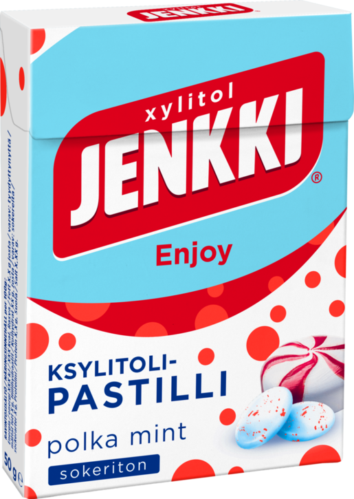 Jenkki Enjoy polka mint xylitol pastille 50g