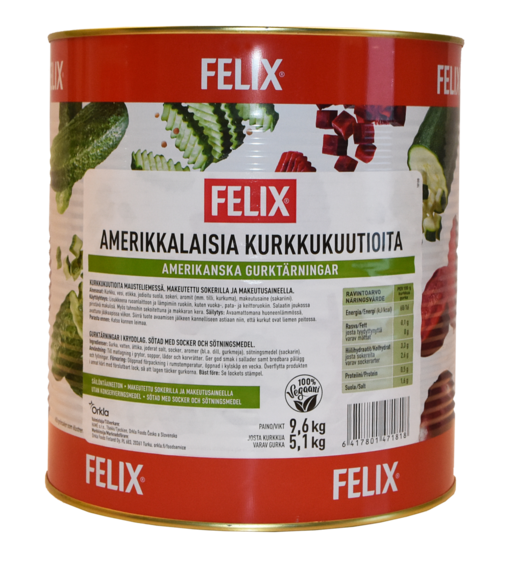 Felix american cucumber cubes 9,6/5,1kg