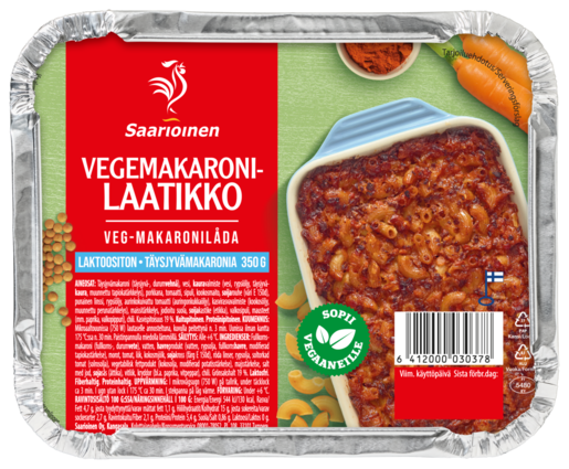 Saarioinen veggie and macaroni bake 350g
