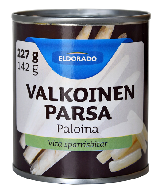 Eldorado white asparagus pieces in brine 227/142 g