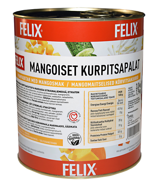 Felix pumpabitar med mangosmak i kryddlag 3/1,9kg utan ättika